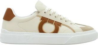 Ferragamo Thor 3 Sneakers - Heren - Sneakers - Beige - 41 EU - Schoenen