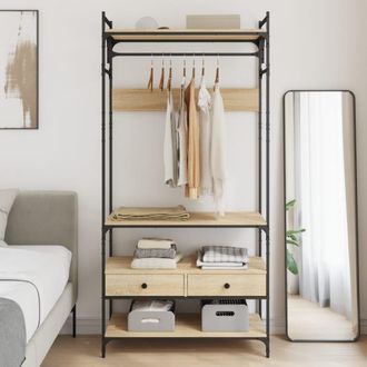 vidaXL Armario Cajones Madera Ingenier&iacute;a Roble Sonoma 89x39x184,5 Cm Vidaxl