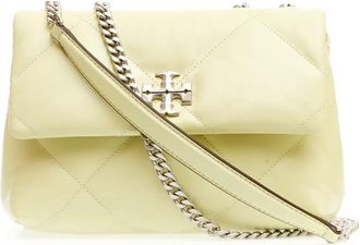 Tory Burch Leren Schoudertas - Dames - Schoudertassen - Groen - ONE Size - Leer - Tassen