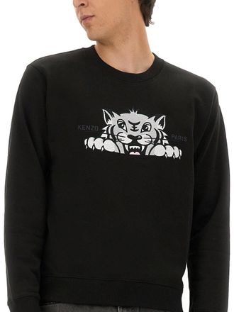 Kenzo Slim Fit Cotton Sweatshirt - Black