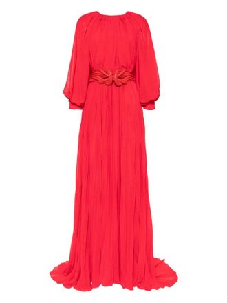 Saiid Kobeisy Pleated Long Dress