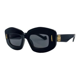 Loewe Accessoires, Dames, Zwart, ONE Size, Zwarte Marmeren Zonnebril