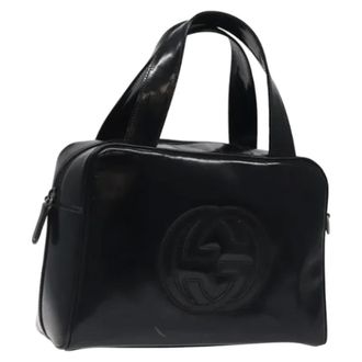 Gucci Tweedehands leren handtassen - Dames - Pre-owned - Zwart - Maat: ONE Size Leer