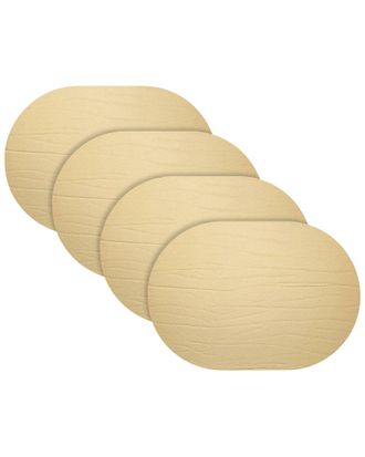 Fortessa Set Of 4 Strata Oval Leather Placemats