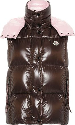 Moncler Luzule vest - women - Goose Down/Polyamide/Polyamide/Goose Feather - 3 - Brown