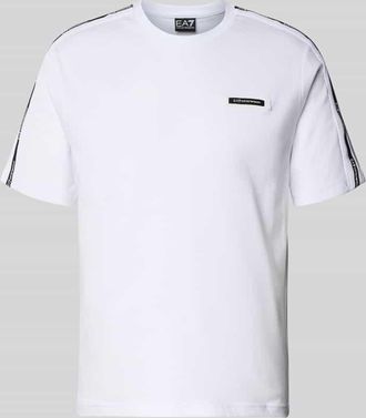 Emporio Armani Regular Fit T-Shirt mit Logo-Patch in Weiss, Gr&ouml;&szlig;e XXXL