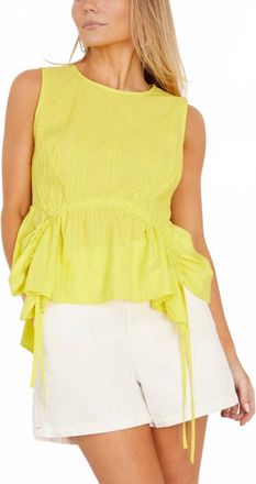 Sea New York Camden Cotton Poplin Tank Top In Yellow