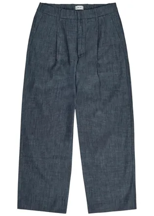 Nn.07 Kay Pleated Cotton Trousers - Grey - 34 (W34 / L)