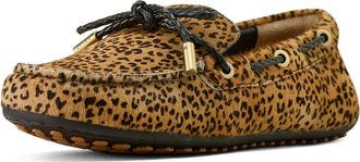 Ariat Womens Margot Driving Moc Shoes in Mini Cheetah Hair On, B Medium Width, Size 6.5, by Ariat