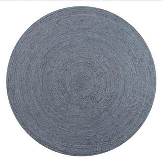 Jonathan Y Designs Zara Braided Coastal Cottage Round Jute Round Area Rug in Blue at Nordstrom, Size 4Ft 0In X 4Ft 0In