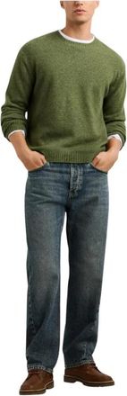Pepe Jeans London Deacon Crew Sweater - Heren - Ronde hals truien - Groen - XL - Denim - Truien & Vesten