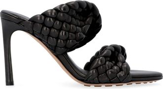 Bottega Veneta Heeled Mules, female, Black, 2 UK, Curve Leather Stiletto Mules