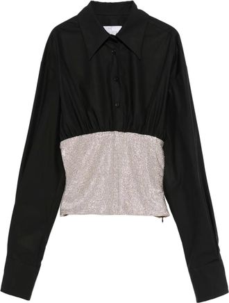 Giuseppe Di Morabito Camicia con cristalli - Nero