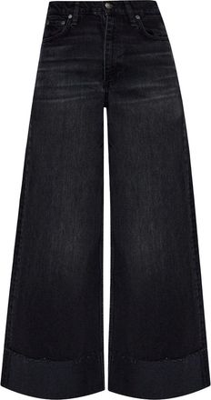 Rag & Bone Jeans Sofie a gamba ampia - Nero