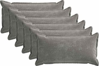 vidaXL Funda De Almohada 6 Uds. Houten Gris Oscuro 40 X 70 Cm Vidaxl