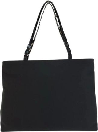 Ferragamo Pre-owned Tote Bags, female, Black, Size: ONE SIZE Pre-owned Nylon Shoulder Bag