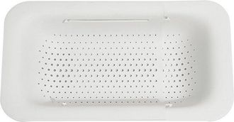 OEM Cesta De Frutas Extensible, Escurridor, Escalable, Colador, Para Verduras, Frutas Y Cubiertos, Pl&aacute;stico, Ahorra Espacio, Blanco, 36x20x5cm