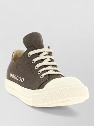 Rick Owens low top canvas sneakers round toe