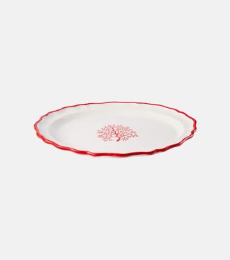 Les-Ottomans Coral ceramic platter
