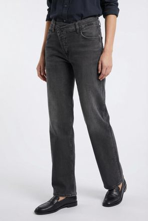 Replay Weite Jeans REPLAY ZELMAA, Damen, Gr. 26, L&auml;nge 30, schwarz delav&egrave;, Denim/Jeans, Obermaterial: 99% Baumwolle, 1% Elasthan, weit lang, Jeans Weite Jean