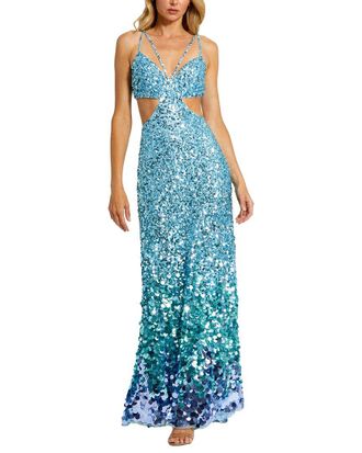 Mac Duggal Thin Strap Cut Out Gown