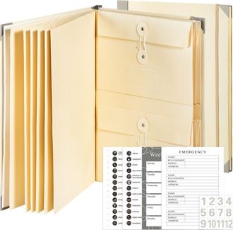 OEM Organizador De Documentos, 12 Bolsillos, 29x33x2 Cm, Azul/rosa/amarillo