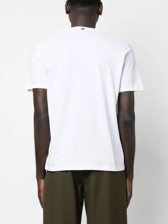 Herno Mens Logo-Plaque Cotton T-Shirt Ss26 M