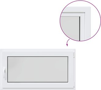 vidaXL Ventana De S&oacute;tano Risor 110 X 55 Cm Pvc Y Vidrio Vidaxl