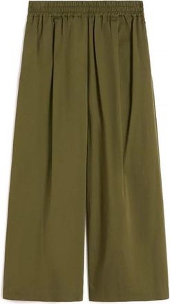 Max Mara Pantalone Wkdgolfo - Dames - Wijde Broeken - Groen - M - Katoen - Broeken