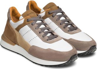 Magnanni Mens Bravo Sneaker In White/beige