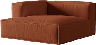 MICADONI Modulare Xl Design Chaiselongue Nuria mit Armlehne links - Strukturstoff