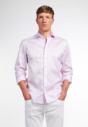 Eterna Langarmhemd ETERNA SLIM FIT, Herren, Gr. 38, Normalgr&ouml;ssen, rot, Twill, 100% cotton, schmal, Manschette, Hemden Langarmhemd, EASY IRON (b&uuml;gelleicht)