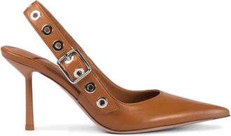 Le Silla Pumps Courtney con cinturino posteriore 80mm - Marrone