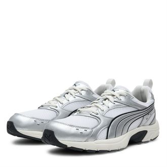 Puma Heren Milenio Tech Leather Lage Sportschoenen (Wit/zilver)