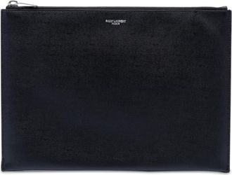 Saint Laurent Pre-owned Saint Laurent Grain De Poudre Zip Clutch Unisex KZF2URAZ0H8PE4WG