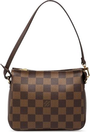 Louis Vuitton Pre-owned Shoulder Bags, female, Brown, Size: ONE SIZE Pre-owned Vintage Damier Ebene Canvas Pochette
