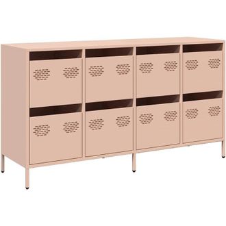 vidaXL Aparador De Acero Laminado En Fr&iacute;o Rosa 135x39x73,5 Cm Vidaxl