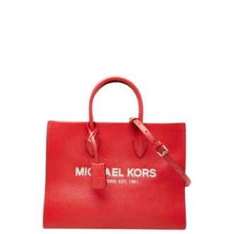 Michael Kors Pre-owned Tote Bag - Dames - Pre-owned - Rood - Maat: ONE Size Leer