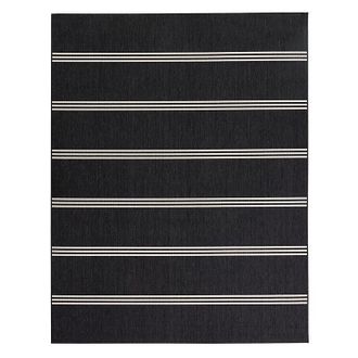 Ballard Designs Suzanne Kasler Classic Stripe Indoor/Outdoor Rug - Black, 27 x 82 Runner - Ballard Designs