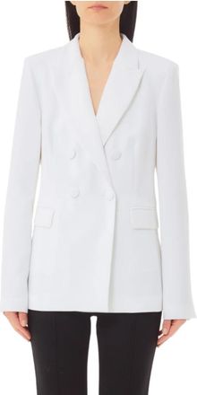 Liu Jo Double-breasted Witte Blazer met Revers - Dames - Blazers - Wit - S - Jassen