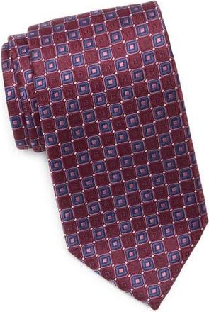 Tommy Hilfiger Lester Geo Print Tie in Wine at Nordstrom Rack