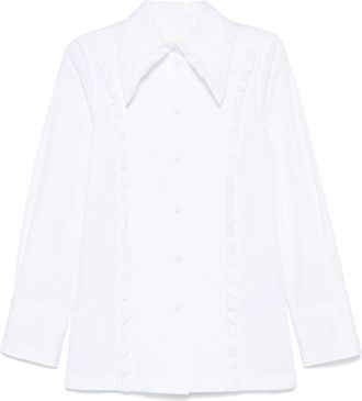 Jil Sander ruffle-trim shirt - White