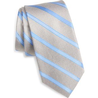 Nordstrom Dillane Stripe Silk Tie in Grey at Nordstrom