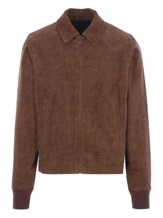 Taiga Takahashi zip-up shirt jacket - men - Cotton - 40 - Brown