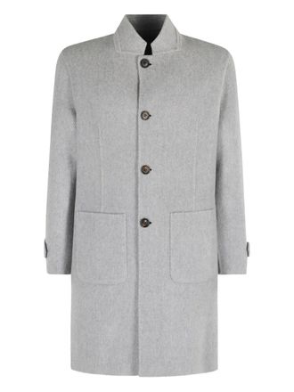 Eleventy herringbone reversible coat - men - Cashmere/Wool - 48 - Grey
