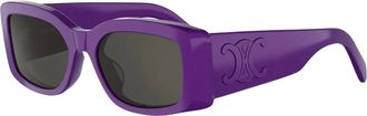 Celine Celine - Maxi Triomphe Zonnebril - unisex - Accessoires - Paars - Maat: 53 MM Nylon