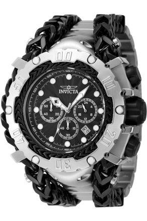Invicta Gladiator 48185 Heren Horloge - Quartz Uurwerk - Roestvrij Staal met zwarte Wijzerplaat - 58mm