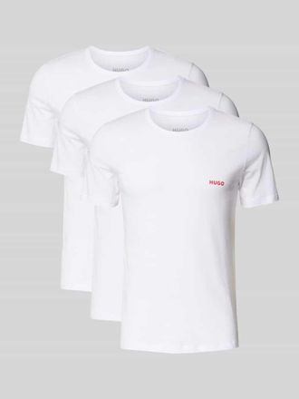 HUGO BOSS T-Shirt mit Label-Print im 3er-Pack in Weiss, Größe XXL