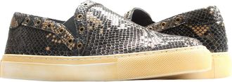 Chocolat Blu Chocolat Blu Neve Black Gold Snake Print Leather Womens Slip-On Sneaker