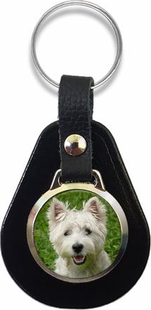 Generic Personalised Photo Westie Keyring Dog Key Fob West Highland Terrier Birthday Gift